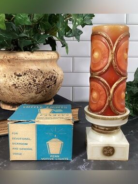 Vintage Candles & Holder-Radiant Originals & Penn Votive Lights